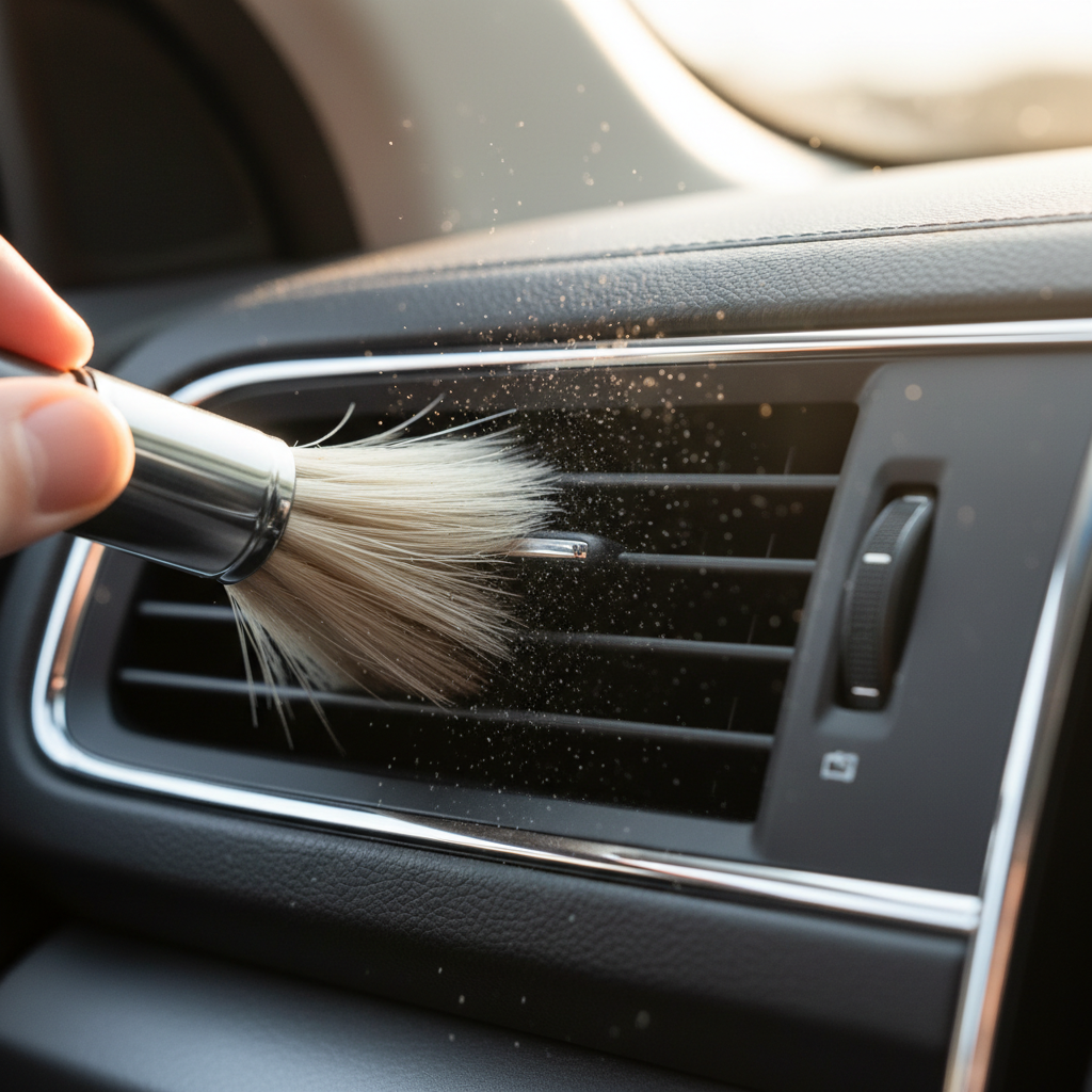 After Your Car's Deep Clean: Judge a Soft Bristle Detail Brush for Air Vents by Dust Removal, Not Handle Color