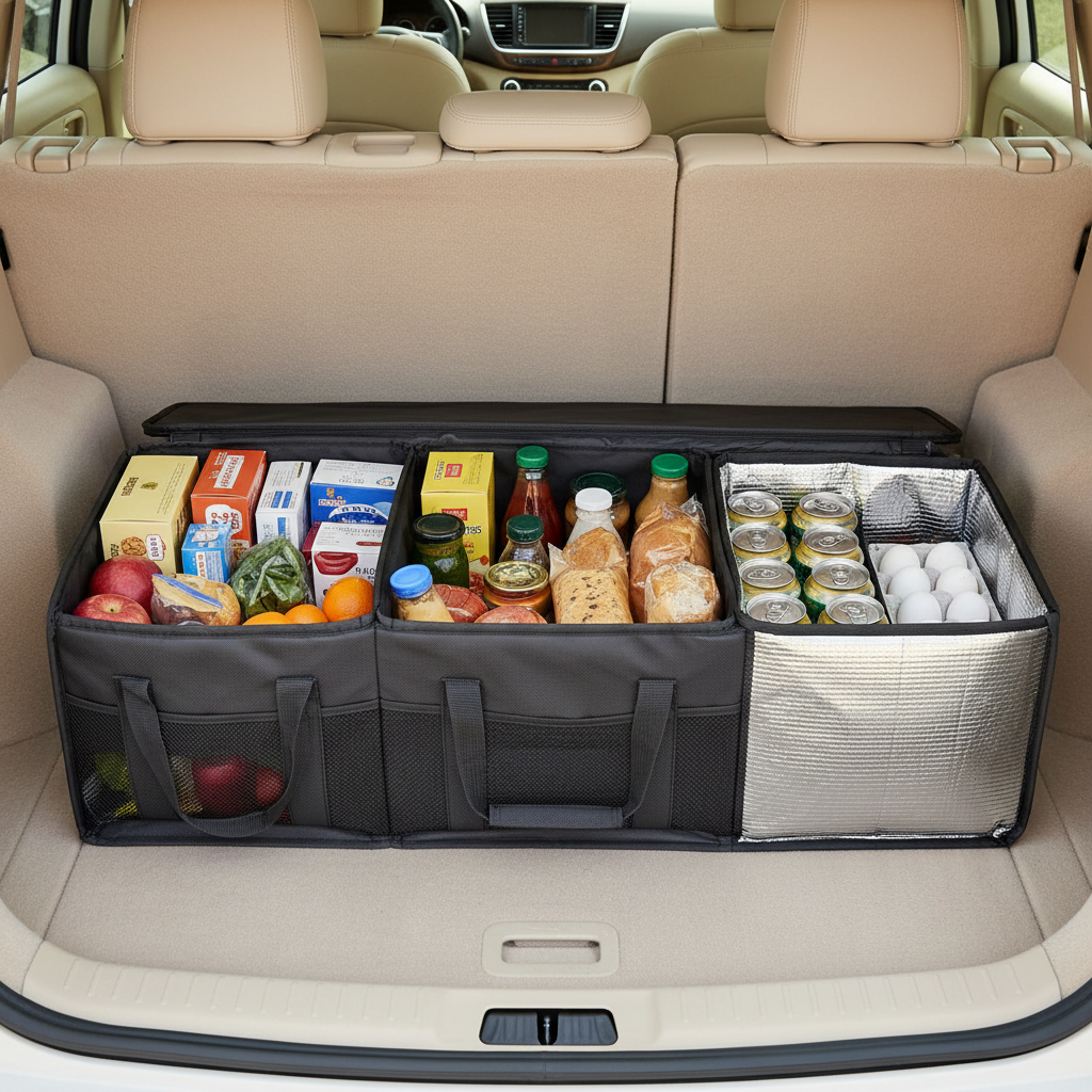 The Grocery Run That Turned Into a Mess: Why a Collapsible Trunk Organizer with Cooler Bag Solves Two Problems at Once