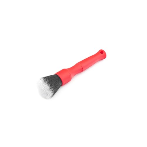 Synthetic Detailing Brush Set - Long & Short Brush - Ultra-Soft Interior Car Cleaning Brushes for, Screens, Emblems, & Tight Spaces - Red - view 3