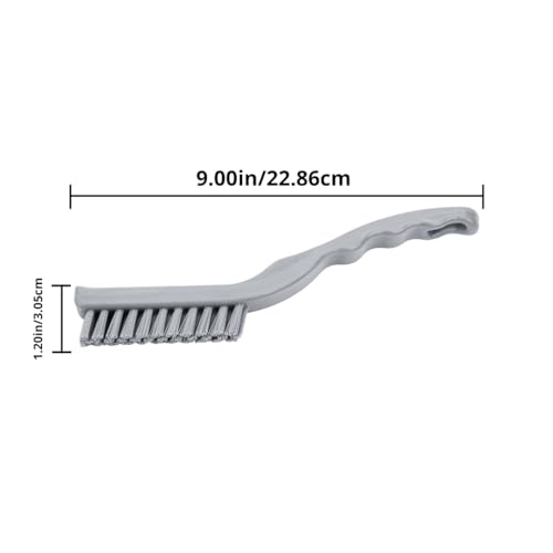 Detail Brush Grout Brush, Crevice Brush with Hanging Hole for Bathroom, Kitchens, Countertop, Plastic, 9 Inches, White (Pack of 3) - view 4