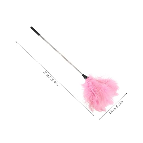 Pink Extendable Ostrich Plume Dusting Wand for Car Interiors - view 4
