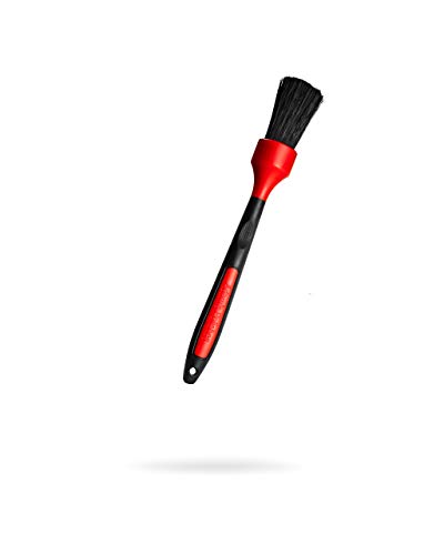 Lug Nut Brush - Car Detailing Brush for Wheel Cleaning | Chemical Resistant Bristles Against Tough Acid Wheel Cleaner or Rim Cleaner | Rubberized Wheel Brush for Safe Car Cleaning