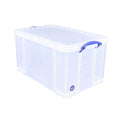 84L Stackable Plastic Storage Container with Lid, Clear