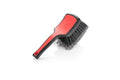 ProGrip Wheel Face Brush - Ergonomic ProGrip Handle - Premium Wheel Cleaner Brush - Soft Flagged-Tip Bristles - Red & Black