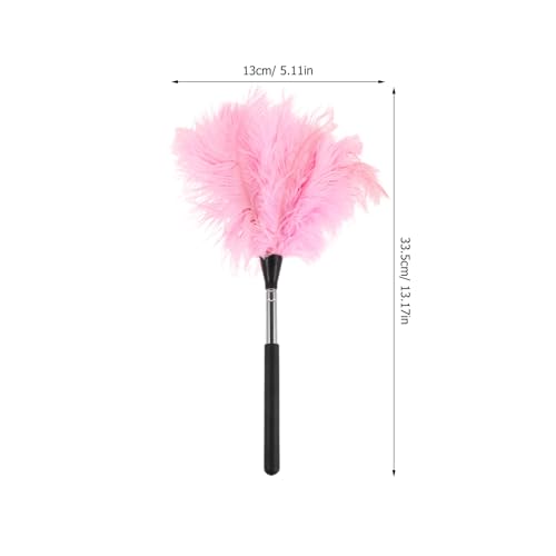 Pink Extendable Ostrich Plume Dusting Wand for Car Interiors - view 2