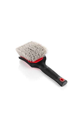 ProGrip XL Tire Brush - Ergonomic ProGrip Handle - Stiff Synthetic Bristles to Cut Through Grime - Red and Black - view 2