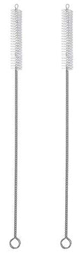 2 Drinking Straw Cleaning Brush Long - Bristle Cleaner for Stainless Steel Drink Straws Heavy Duty Brushes for Washing Glass Silicone Metal Straws Tea Pot Spout Mini Micro Bottle