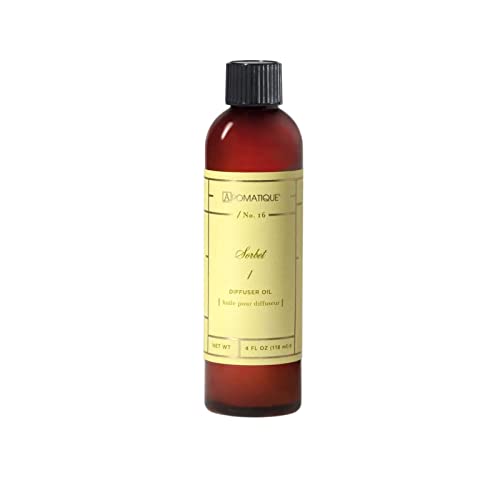 Sorbet Fragrance Diffuser Oil Refill - Aromatherapy, Scented Air Freshener Deodorizer Oil, Scented Refill for Home, Kitchen, Living Room Home Decor Lemon, Grapefruit, Lime, Musk Notes 4oz