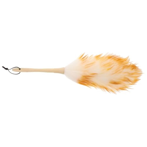 Lambswool Dusting Wand with Wooden Handle, Non Scratch Dusting Tool