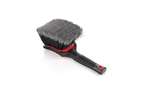 ProGrip Wheel Face Brush - Ergonomic ProGrip Handle - Premium Wheel Cleaner Brush - Soft Flagged-Tip Bristles - Red & Black - view 2