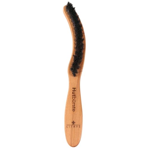 Hat Brush Felt Cleaning Wooden Brush Pig Bristles Ergonomic Handle Dry Cleaning - view 2