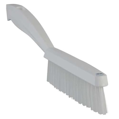 13/16 in W Scrub Brush, Stiff, 11 51/64 in L Handle, 5 51/64 in L Brush, White, Plastic 41955-1 Each