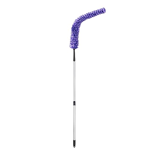 Furry Wand Duster - 30" Netted Fiber Cleaner - Bendable Hand Sweeper Cleans Dust Dirt Lint & Cobwebs on Window Blinds Shelves Counters & More - view 6