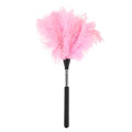 Pink Extendable Ostrich Plume Dusting Wand for Car Interiors