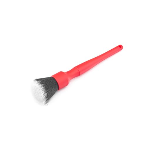 Synthetic Detailing Brush Set - Long & Short Brush - Ultra-Soft Interior Car Cleaning Brushes for, Screens, Emblems, & Tight Spaces - Red - view 2