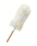 2Ft Pure Lambswool Duster with Solid Wood Handle, Non-Scratch Dusting Wand with Natural Lanolin for Cleaning Ceiling Fans, Window Blinds, Keyboards and Dashboards (Gradient Yellow, 2Ft)