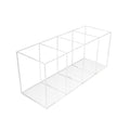 Acrylic Pen Holder 4 Compartments,Clear Pen Holder Makeup Brush Holder