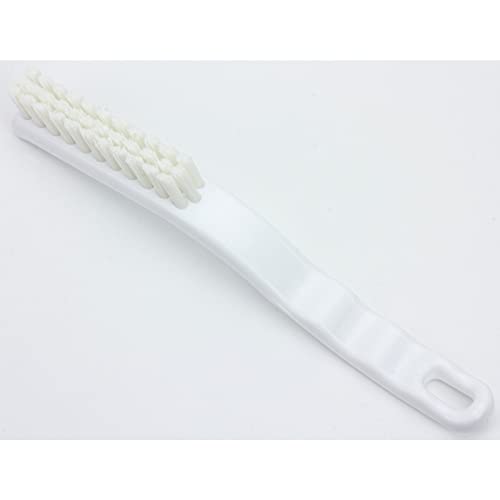 Detail Brush Grout Brush, Crevice Brush with Hanging Hole for Bathroom, Kitchens, Countertop, Plastic, 9 Inches, White (Pack of 3) - view 3