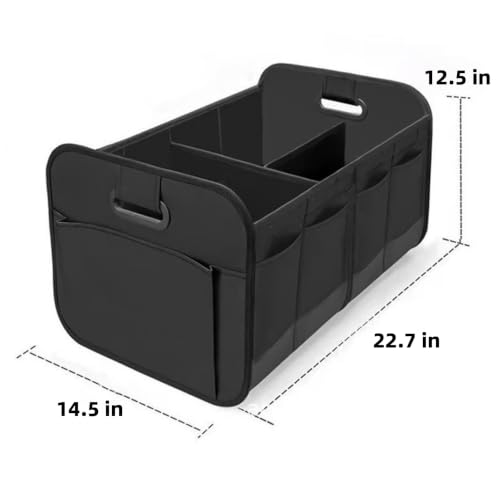 Door Panels for Car, Large Collapsible Car Trunk Storage Organizer with Multiple Sections, Pockets and Handles, SUV Cargo Organizer for Groceries, Tools, Camping, 22.7 x 14.5 x 12.5 in - view 3