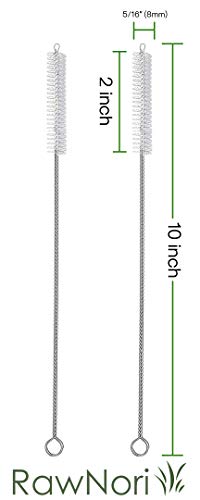 2 Drinking Straw Cleaning Brush Long - Bristle Cleaner for Stainless Steel Drink Straws Heavy Duty Brushes for Washing Glass Silicone Metal Straws Tea Pot Spout Mini Micro Bottle - view 2