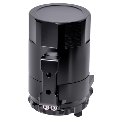Oil Catch Can, 300ML Baffled Oil Can with Breather Filter, Universal Aluminum Air Oil Separator Breather Tank with 3/8" ID Fuel Hose Kit,Crankcase Ventilation System for Car Engine Protection - view 4