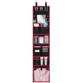Hanging Locker Organizer with Mirror School Locker, Black and Red
