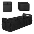 Large Capacity Trunk Organizer, Waterproof Car Accessory, Non-Slip, Foldable, Suitable for All Vehicles, Black