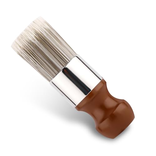 Soft PET Bristle Car Interior Brush with Wooden Handle, Gentle Leather & Vinyl Cleaning Tool, Furniture Salve & Wax Applicator for Auto Seats, Upholstery & Car Detailing
