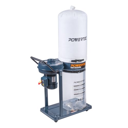1 HP Dust Collector with 1 Micron Dust Collector Bags and Mobile Base, Dust Collectors with 800 CFM for Woodworking Dust Collection System (DC1081)
