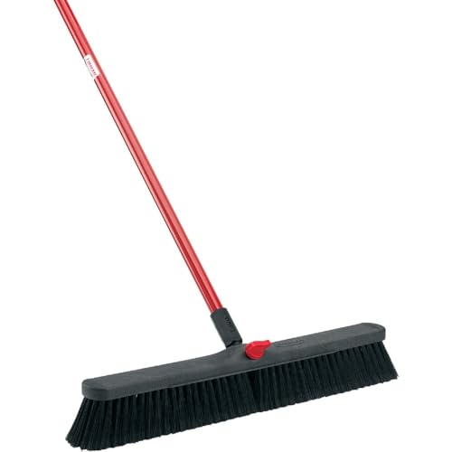 LIBMAN 801.0 Push Broom with Resin Block, Fine Duty Bristles, 24"