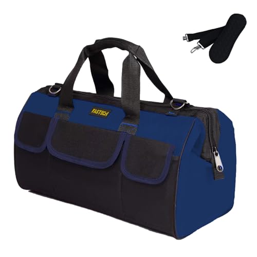 22 Inch Heavy Duty Tools Bag With Wide Mouth for Tool Storage, Carrier and Organizer, Tool Bag for Men/Women, Wide Mouth Tote Bag With Inside Pockets (22 Inch)