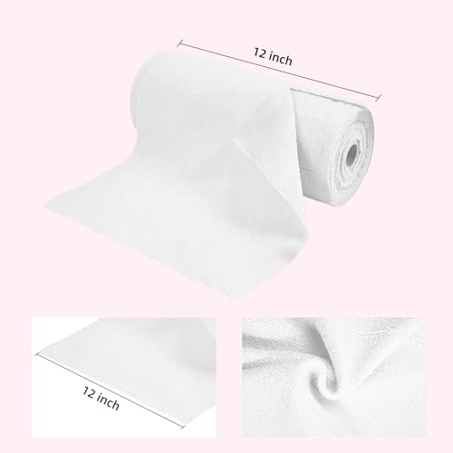 & PLUSH Microfiber Cleaning Cloth Roll - 100 Pack, Tear Away Microfiber Towels, 12" x 12", Reusable, Washable, Streak Free, Ultra Absorbent Dish Rags for Car, Home, Garage or Shop (White) - view 4