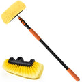 Car Wash Brush, 16FT Telescopic Car Wash Brush with Long Handle, 12-Inch Soft Bristle Car Cleaning Brush for Cleaning Car, RV, Truck, Boat, Solar Panels