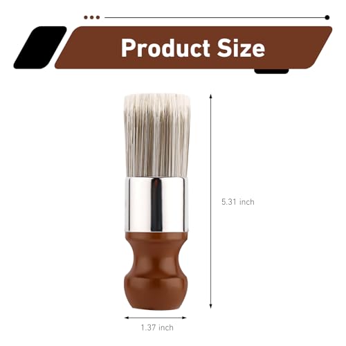 Soft PET Bristle Car Interior Brush with Wooden Handle, Gentle Leather & Vinyl Cleaning Tool, Furniture Salve & Wax Applicator for Auto Seats, Upholstery & Car Detailing - view 2