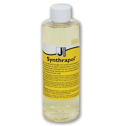 Synthrapol Prewash and After Wash Liquid detergent for Dyed or Painted Fabrics, Industrial Strength, pH Neutral, 8 fl oz