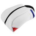 White PU Golf Shoe Travel Organizer Bag with Zippered Closure