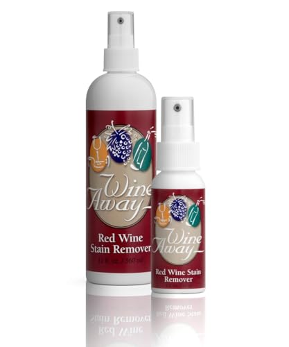 Red Wine Stain Remover Spray Bundle, Fabric, Upholstery & Carpet Cleaner Solution, Removes Wine Spots & Laundry Stains, Fast-Acting Spot Treatment, 12oz Home & 2oz Travel Size