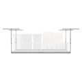 MonsterRax 4x8 Overhead Garage Storage Rack, White, 24"-45" Height