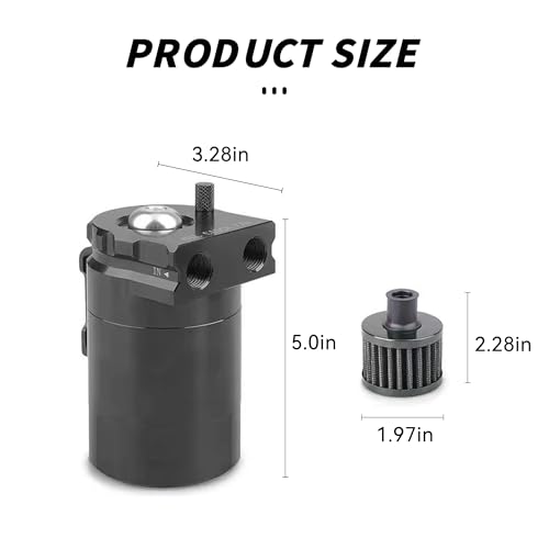 300 ml Aluminum Oil Catch Can Kit, Black - view 2