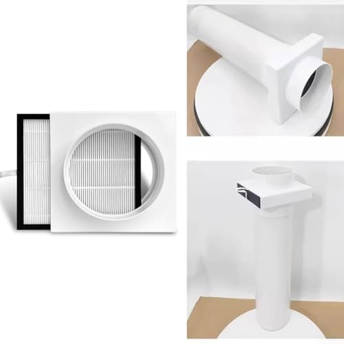 Professional HEPA Duct Air Filter System with Activated Carbon Composite Net for PVC PE Pipes Indoor Air Purification Ventilation Compatible with 110mm 160mm Diameter Ducting(160mm) - view 4