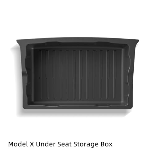 2 Pack For Tesla Model X 2017-2025 Front/Back Under Seat Storage Organizer,TPE Waterproof Underseat Bin Trash Storage Can for Tesla Model X accessories - view 4