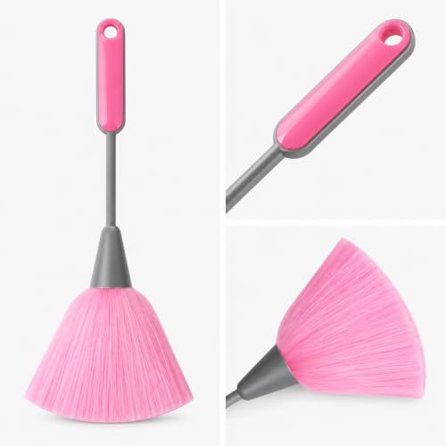 Fluffy Microfiber Cleaning Brush, Electrostatic Feather Duster, Washable Dust Remover for Laptop Keyboard Screen Books Sofas Cars Furniture, Blue/Green/Pink Random Color - view 4