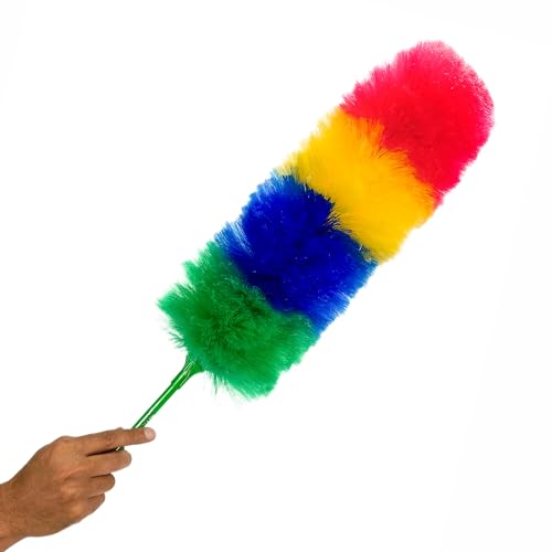 Kitchen + Home Large Static Duster - 27" Inch Electrostatic Feather Duster attracts dust Like a Magnet! Rainbow - view 3