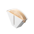 Home Magnetic Coffee Filter Case, Size 04, Steel and Wood, White