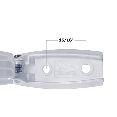 White RV Storage Door Latch 12-Pack - Sturdy Spring Clip & Mounting Hardware for RV Campers - Perfect RV Compartment Door Latch Solution for Secure and Convenient Storage - view 6