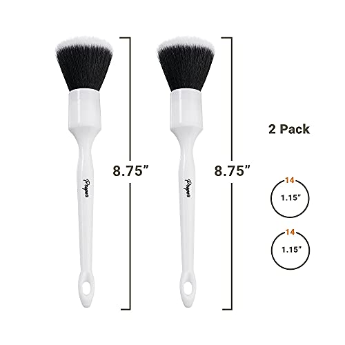 5 Pack Detailing Brush Set Bundle (3 Natural Boars Hair Brushes + 2 Ultra Soft Brushes) - view 7