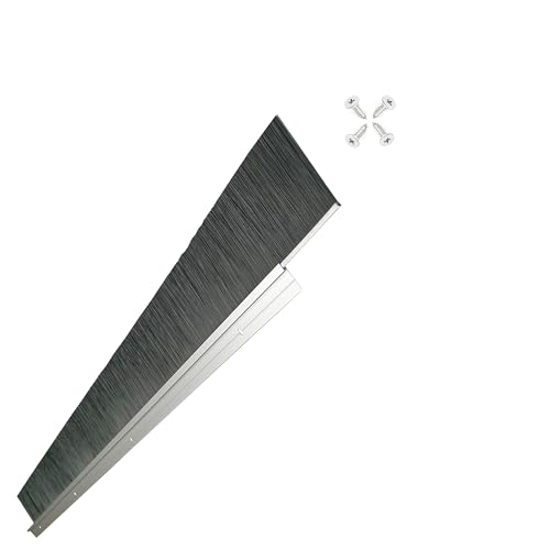 2 Pack Garage Door Brush Seal Kit, 2.75"+0.91" W x 39.37" L