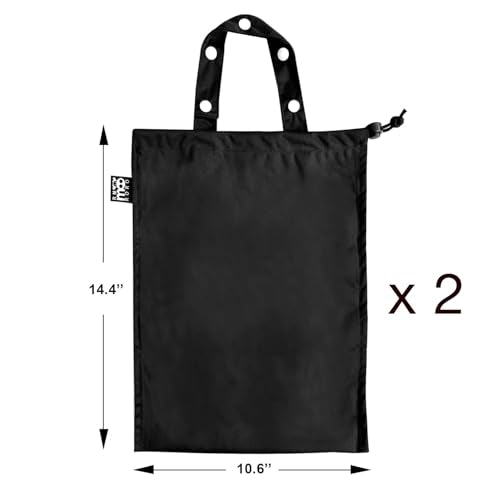 2 Pack Leakproof Car Trash Bags Detachable Waterproof Garbage Bags with Drawstring Hanging Organizer for Back Seat & Travel Black - view 3