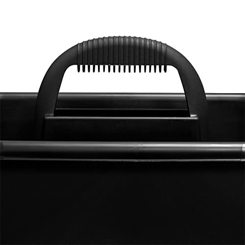 09185 Plastic Tote Tool & Supply Cleaning Caddy with Handle, 18-3/8-Inch x 13-7/8-Inch x 9-Inch, Black - view 6