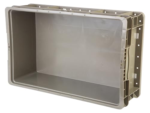 Hudson Exchange 24 x 15 x 7.5" (2 Pack) Straight Wall Handled Storage Container Tote, Gray/Brown - view 4
